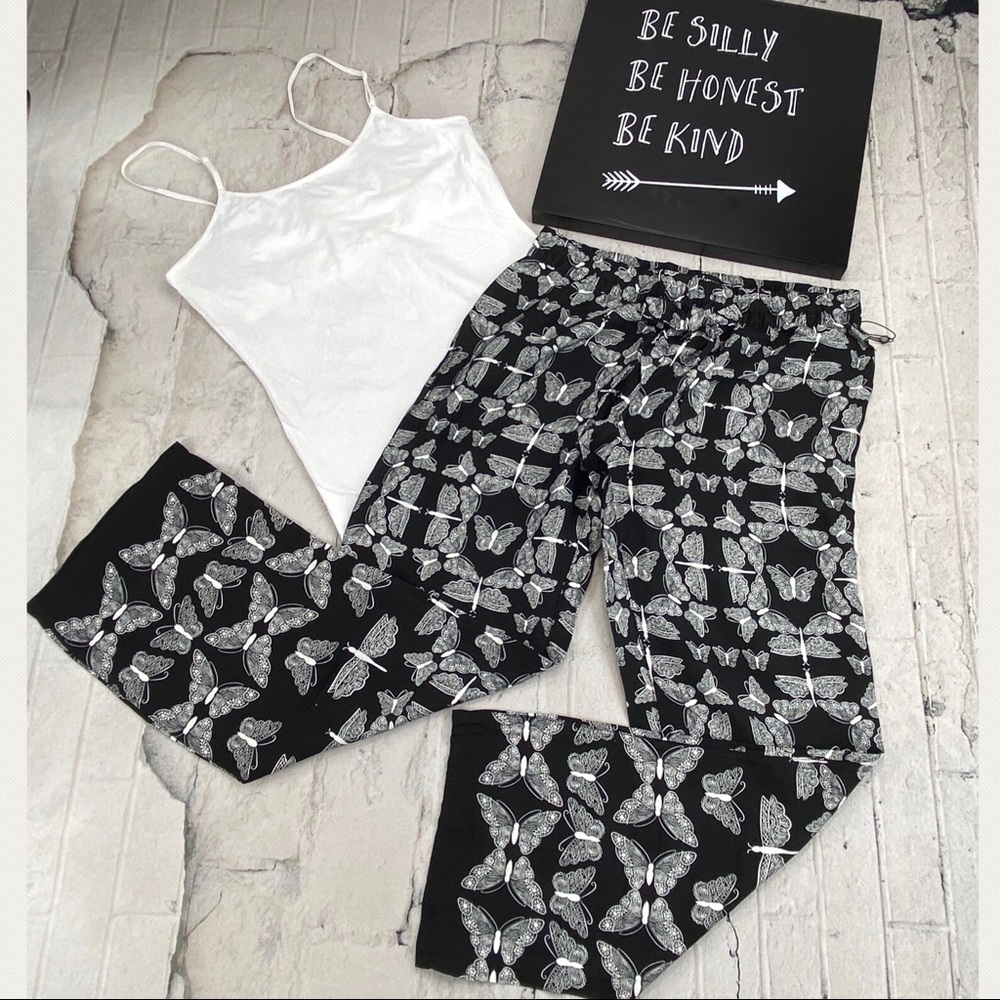 PJ Salvage Luxe Butterfly Drawstring Lounge Pant-Small